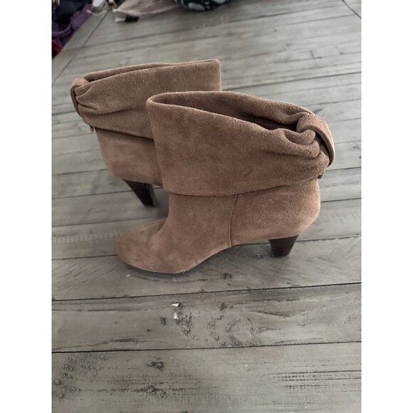 BCBGENERATION Cesina Cesinaz Brown Suede Slouchy Ankle Booties Size 9 - Picture 10 of 11